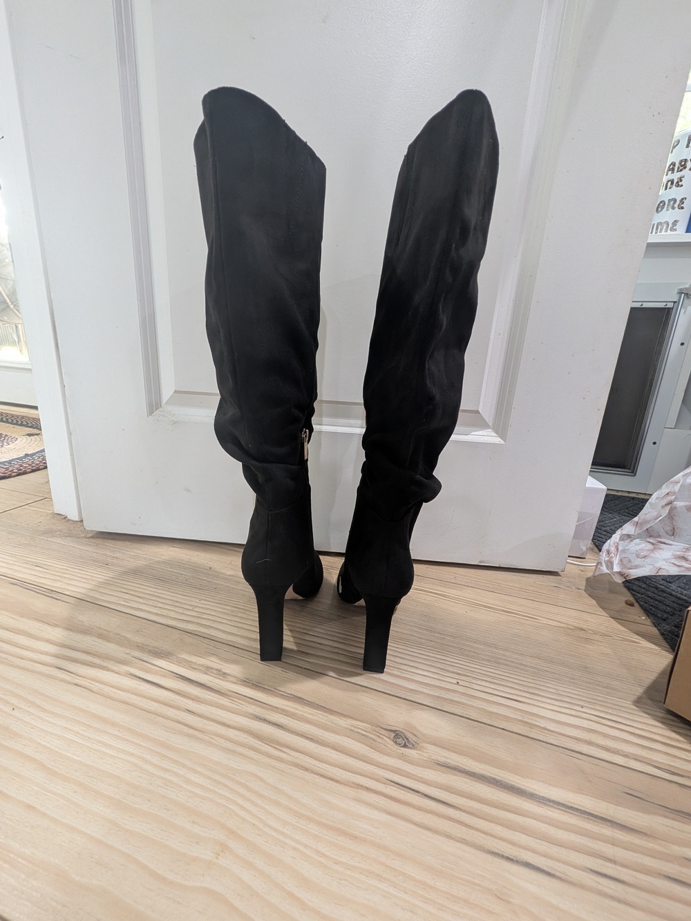 Jessica Simpson NWT Black Slouch Knee High Heeled Boots Size 8.5 - Picture 7 of 11